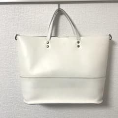 Ag+LEATHER BLACK&WHITE 抗菌 TOTE TIDEWAY - メルカリ
