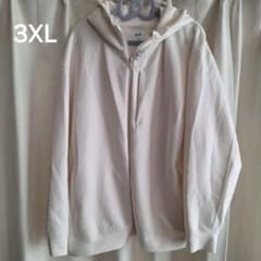 UNIQLO 3XL アイボリー　フルジップパーカー　ユニクロ　ドライのサムネイル