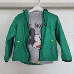 MPS グリーンジャケット 裏ボア 120 ミッキー Tシャツ XL 2点セットのサムネイル