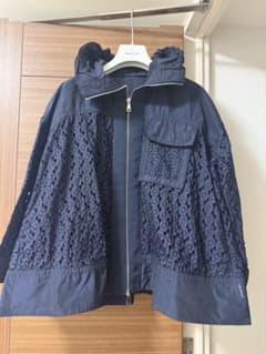 MONCLER レース ポンチョ ネイビー 00 美品 ドロスト希少 - メルカリ