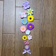 ラプンツェル 髪飾り 花 ヘアアクセサリー ヘアピン ヘアクリップ D