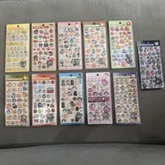 ボンボンドロップシール　和柄　まとめ売り 11枚セットのサムネイル