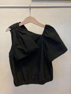 ZARA キッズ アシンメトリートップス ブラック 140cmのサムネイル