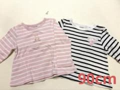 プティマイン プティプラ ロンT 長袖Tシャツ ウサギ トゥシューズ 90