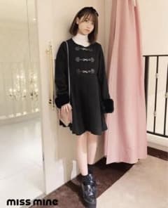【♡様専用】量産型　コート　miss mineリボンダッフDOLLYフレアコートのサムネイル