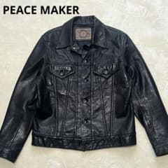 状態良好✨PEACE MAKER ピースメーカー ラム 本革 ジャケット 黒 L 
