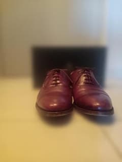 Crockett & Jones エンジ色 ドレスシューズ - メルカリ
