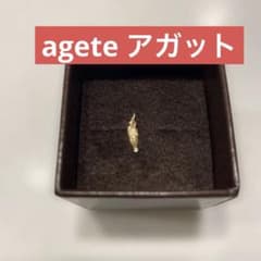 agete ゴールド フェザー羽根モチーフ ピアス(片耳)K10 ダイヤ - メルカリ