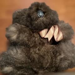 ダークブラウン ぬいぐるみ リボン付きのサムネイル