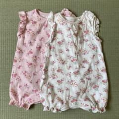 ネクスト　花柄　花柄　ロンパース　半袖　2枚セットのサムネイル