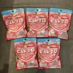 T * a 님 [수량 한정] 퓌레 마로! 퓌레 구미 & 말로슈 복숭아 맛 5 봉지 세트