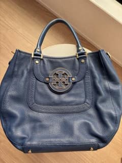 Tory Burch アマンダ 2wayトートバッグ ネイビー 正規品証明書付き 