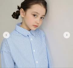 新品タグ付き【Ou? by EDWIN】ストライプシャツ110cmのサムネイル