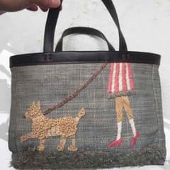 じゅん様専用★カゴバッグ★かわいい刺繍のサムネイル