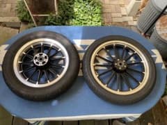 ハーレースポーツスター純正 13本キャストホイール ダイナFXDB 前後セット 美ハーレースポーツスター純正 13本キャストホイール ダイナFXDB 前後