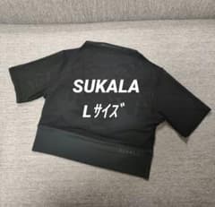 ①SUKALAスカーラLAVA シアーレイヤードキャミブラトップ L ブラック