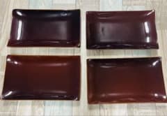 長角皿 4枚セット 飴色のサムネイル