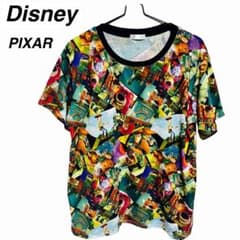 [큰 사이즈] Disney × PIXAR 토이 스토리 총 무늬 T 셔츠 3L