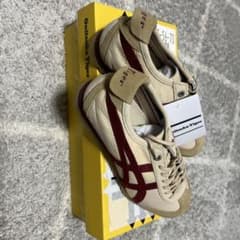 Onitsuka Tiger スニーカー 23.5 ベージュ/ワインレッド | Mercari