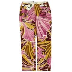 新品タグ付 D&G ドルガバ フローラル総柄パンツ Y2K アーカイブ 36