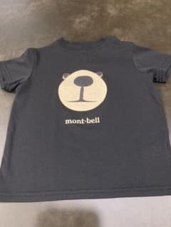 【美品】モンベル Tシャツ　クマ　ブラック　90cmのサムネイル