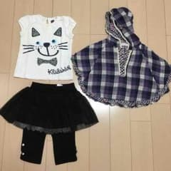 トップス ポンチョ スカッツ 3点セット ☆ サイズ90のサムネイル