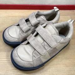Ampersand KIDS ベルクロスニーカー ベージュ