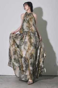 andrea&co.、AUBREY、タイダイフリンジアートワンピース、シルバリー andrea&co.、AUBREY、タイダイフリンジアートワンピース、シルバリー