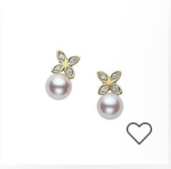 ミキモト パール ダイヤ ピアス K18 フラワーモチーフ 極美品 - メルカリ