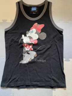 Roen Disney ミニーマウス タンクトップ 黒 メンズ ロエン ミッキー 