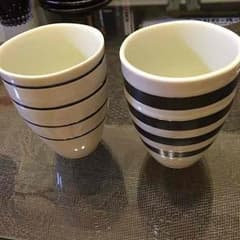 和モダン ストライプ柄カップ2セットのサムネイル