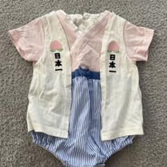 tutufuta 桃刺繍ロンパース 70のサムネイル