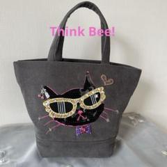 Think Bee!シンクビー　ミニトートバック　ランナウェイキャット　パープル Think Bee! シンクビー ランナウェイキャッツ ミニトートバッグ