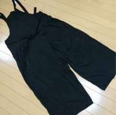 新品 マオメイド ブラック 変形はかま ワイド サロペットパンツ