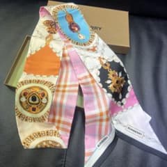 Burberry バーバリー　シルク　ツイリー　スカーフ BURBERRY スカーフ ツイリー シルク - メルカリ