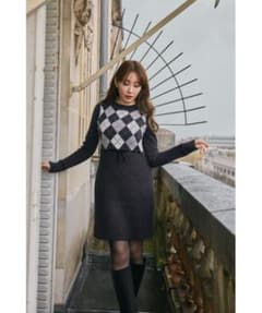 herlipto Moor Argyle Ribbon Knit Dress - メルカリ