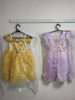 ディズニープリンセス子供100cmドレス2着セット ラプンツェルとベルの 