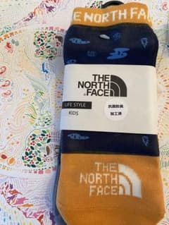 THE NORTH FACE キッズ靴下 NRJ0750 ネイビー/オレンジのサムネイル