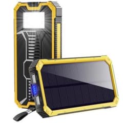 ☆ 라이트 오렌지 ☆ 20000mAh 태양 전지 태양 전지 충전기 태양 전지 패널