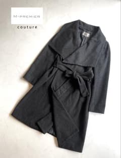 M-PREMIER couture ショールカラー ガウンコート ベルト - メルカリ