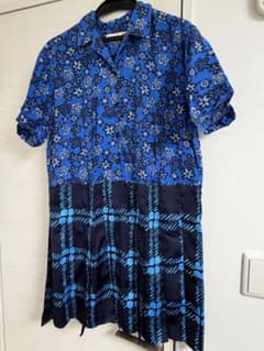 【美品】UNIQLO MARNI シャツワンピース　ブルーのサムネイル
