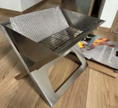 美品】grilltech ノートブックグリル SS 折りたたみ式 BBQコンロ