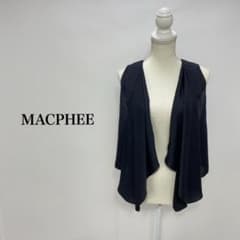 MACPHEE マカフィー ベスト ジレ ショート丈 ブラック 38のサムネイル