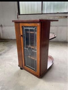 三越ブルージュ アンティーク ステンドグラスサイドテーブル サイド