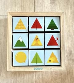 DJECO キューブパズル 木製 知育玩具 9ピースのサムネイル