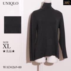 UNIQLO ユニクロ　カットソー　長袖　タートルネック　綿混　大きいサイズ