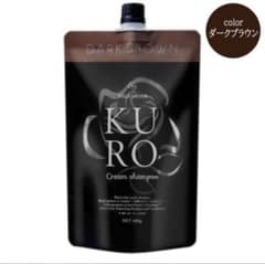 〈KURO 〉バランスローズクロクリームシャンプー【ダークブラウン】400g×1のサムネイル