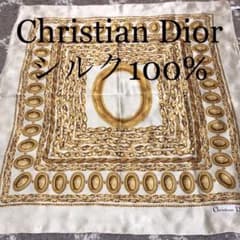 Christian Dior クリスチャンディオール 大判スカーフシルク100%のサムネイル