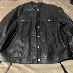 ブラック レザー ジャケット 黒　梨泰院クラス キムダミ チョイソ 値下げ済 ブラック レザー ジャケット 黒 梨泰院クラス キムダミ チョイソ