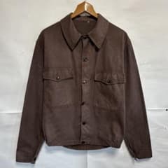 希少　60s フレンチ　ヴィンテージ　ブラウンコットンワークジャケット　ユーロ 希少 60s フレンチ ヴィンテージ ブラウンコットンワークジャケット